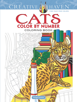 Paperback Creative Haven Cats Color by Number Coloring Book