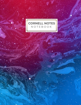 Cornell Notes Notebook: Trendy Space Marble Cover Design Cornell Note Paper Notebook. Nifty Large College Ruled Medium Lined Journal Note Taking System for School and University