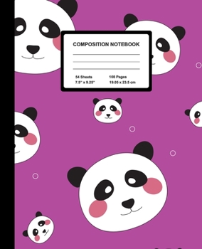 Composition Notebook: Kawaii Panda | Wide Ruled Paper Journal | Blank Lined Workbook for Teens Kids Students Girls, for Home School & Writing Notes