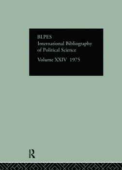 Hardcover Ibss: Political Science: 1975 Volume 24 Book