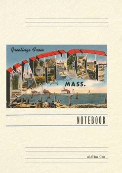 Paperback Vintage Lined Notebook Greetings from Nantucket, Mass. Book