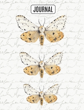 Big Fat Bullet Style Journal Notebook Watercolor Moths: Huge Dot Grid Book For Journaling Over 300 Numbered Pages (Nature Series)