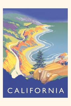Paperback Vintage Journal California Travel Poster Book