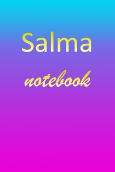 Paperback Salma: Blank Notebook - Wide Ruled Lined Paper Notepad - Writing Pad Practice Journal - Custom Personalized First Name Initia Book