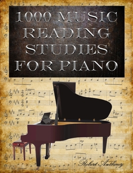 Paperback 1000 Music Reading Studies for Piano Book