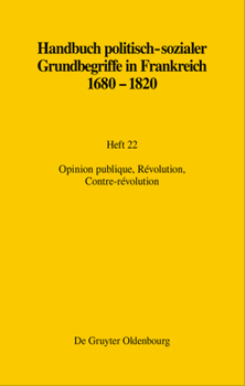 Paperback Opinion Publique, Révolution, Contre-Révolution [German] Book