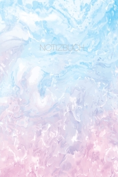 Notizbuch: Blanko  Journal A5 Liniert Mit Marmor Muster Rosa Blau (German Edition)