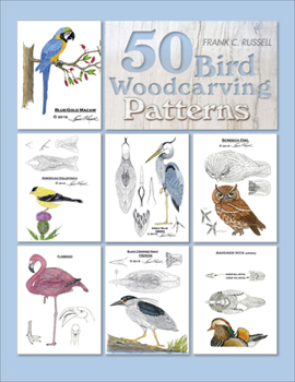 Hardcover 50 Bird Woodcarving Patterns Book