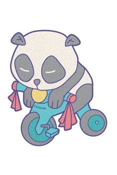 Sporty Panda Bike Notebook: Graph Paper Journal 6x9 - 120 Pages