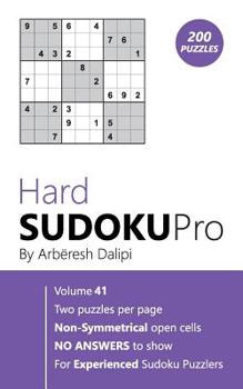 Paperback Hard Sudoku Pro: Book for Experienced Puzzlers (200 puzzles) Vol. 41 Book