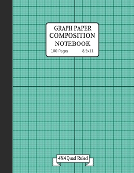 Paperback Graph paper composition notebook: Grid Paper Composition Notebook with beautiful colored cover pages-(KIDS, GIRLS, BOYS, STUDENT)- Quad Ruled(4x4) 100 Book