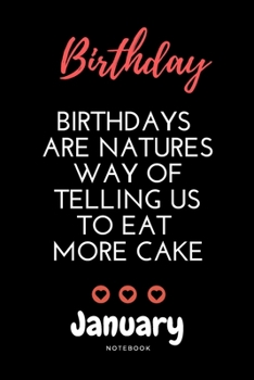 Junuaray birthday notebook | Amazing birthday notebook with black cover