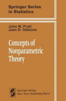Paperback Concepts of Nonparametric Theory Book