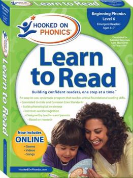 Paperback Hooked on Phonics Learn to Read - Level 6: Beginning Phonics (Emergent Readers - First Grade - Ages 6-7) [With Quick Start Guide and Sticker(s) and Wo Book