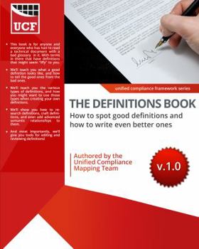 Paperback The Definitions Book: How to Spot Good Ones, and How to Write Even Better Ones! Book