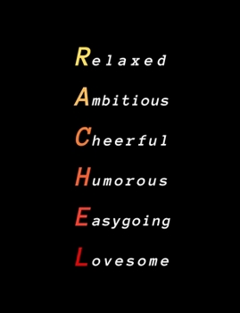 Paperback Rachel: Inspiring composition notebook gift for girl, daughter or woman - Name personalized present - Elegant wide ruled paper Book