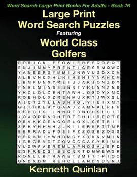 Paperback Large Print Word Search Puzzles Featuring World Class Golfers [Large Print] Book