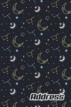 Address.: Address Book. (Vol. C58) Space Cover Design. Glossy Cover,Contract Large Print, Font, 6" x 9" For Contacts, Addresses, Phone Numbers, Emails, Birthday And More.