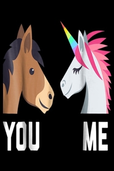 Paperback You me: Emoji Unicorn Horse You Vs. Me Journal/Notebook Blank Lined Ruled 6x9 100 Pages Book