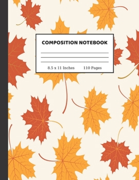 Composition Notebook: Nifty Wide Ruled Paper Notebook Journal | Cute Orange Wide Blank Lined Workbook for Teens Kids Students Girls for Home School College for Writing Notes | 8.5 x 11, 110 pages