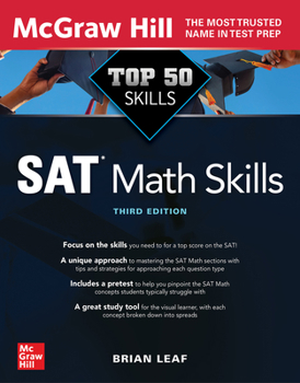 Paperback Top 50 SAT Math Skills, Third Edition Book