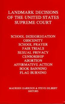 Paperback Landmark Decisions of the United States Supreme Court I Book