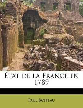 Paperback État de la France en 1789 [French] Book