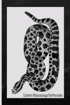 Paperback Snake: Eastern Massasauga Rattlesnake Watercolor: 6x9 College Ruled Notebook Book