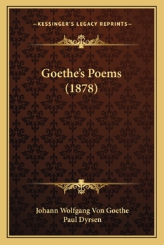 Paperback Goethe's Poems (1878) Book