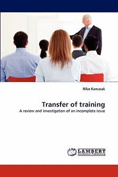 Paperback Transfer of training Book