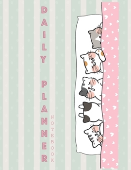 Notebook: Daily planner notebook with cute cover and daily planner pages, Extra large (8.5 x 11) inches, 110 pages, planner notebooks