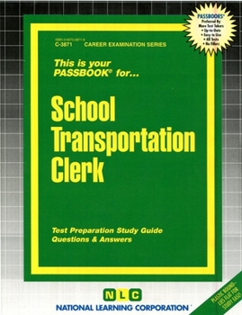 Paperback School Transportation Clerk Book