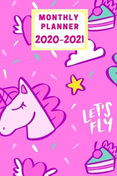 Monthly Planner 2020-2021: cut unicorn planner/calendar 2020 sloth  Monthly Pocket Planner, Calendar & Schedule Agenda, planner Gifts For Women, Men, ... And Adults (6" x 9") , 2020 planner unicorn
