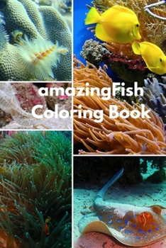 Paperback Amazing Fish Coloring Book: For Kids Ages 2-6 Sea Animals Ocean Creatures Great and small fish, and big undersea Adventure. : 6inchx9inch 99 pages Book