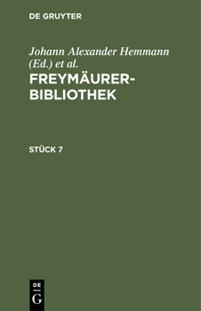 Hardcover Freymäurer-Bibliothek. Stück 7 [German] Book