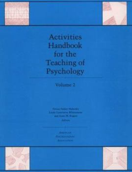 Paperback Activities Handbook for the Teaching of Psychology Book