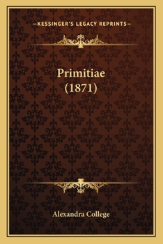Paperback Primitiae (1871) Book