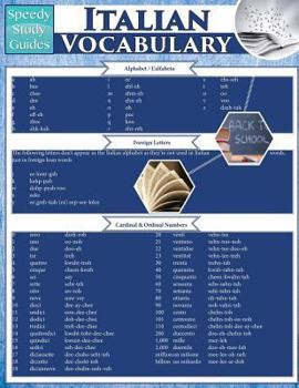 Paperback Italian Vocabulary (Speedy Study Guides: Academic) Book