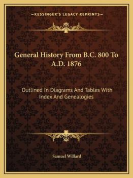 Paperback General History From B.C. 800 To A.D. 1876: Outlined In Diagrams And Tables With Index And Genealogies Book