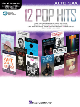 Paperback 12 Pop Hits - Instrumental Play-Along Alto Sax Book/Online Audio Book