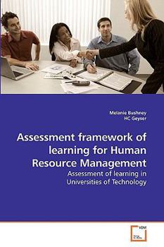 Paperback Assessment framework of learning for Human Resource Management Book