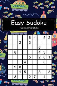Easy Sudoku: Sudoku Puzzle Game For Beginers With Fishing Boat Pattern Cover