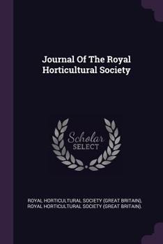 Paperback Journal Of The Royal Horticultural Society Book