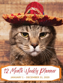 12 Month Weekly Planner: January 1 - December 31, 2020