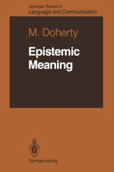 Paperback Epistemic Meaning Book