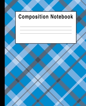 Composition Notebook: Black Gray Plaids Checks For School