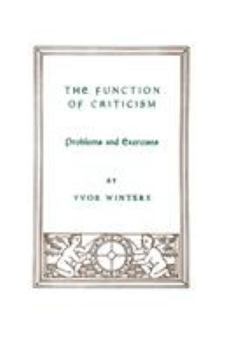 Paperback Function Of Criticism: Problems and Exercises Book