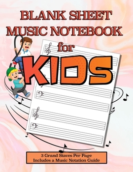 Paperback Blank Sheet Music Notebook for Kids: Notation Paper For Composing For Kids with Wide Staves Book