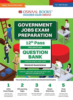 Oswaal Government Exams Question Bank 12th Pass General Awareness for 2024 Exam