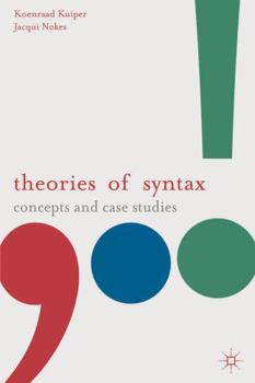 Paperback Theories of Syntax: Concepts and Case Studies Book